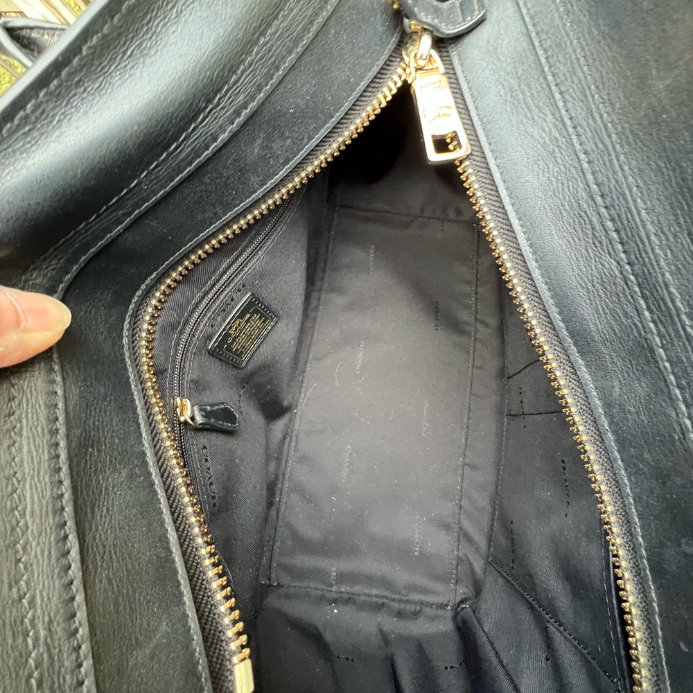 Coach Colorblock EXOTIC SWAGGER Satchel Python STONE Black White 36496 - Picture 14 of 16